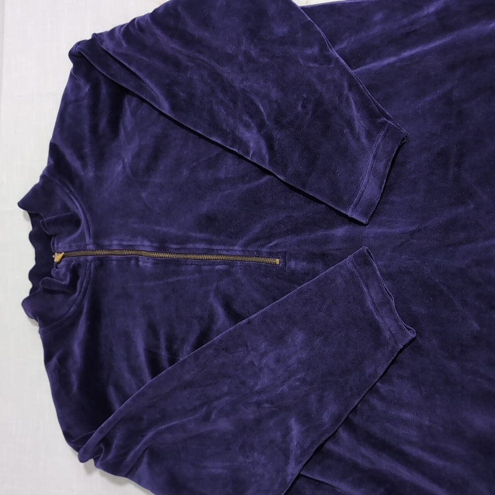 Classiques Sport Nordstrom valor top, pullover, 1/4 zip, purple, NWT, sz Lg - Picture 2 of 12